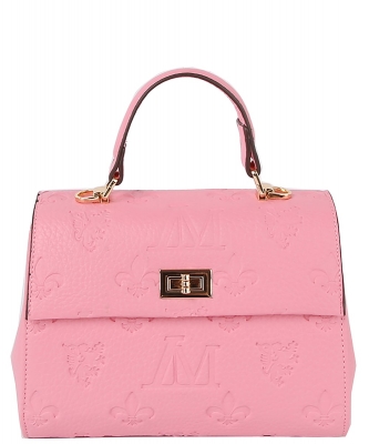 Embossed Monogram Top Handle Flap LMR002 PINK